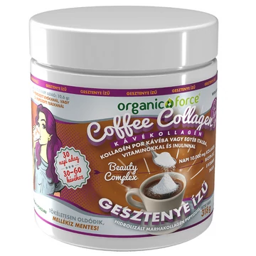 GESZTENYE ízű Coffee Collagen – Kávékollagén, Kollagén por kávéba vagy egyéb italba vitaminokkal