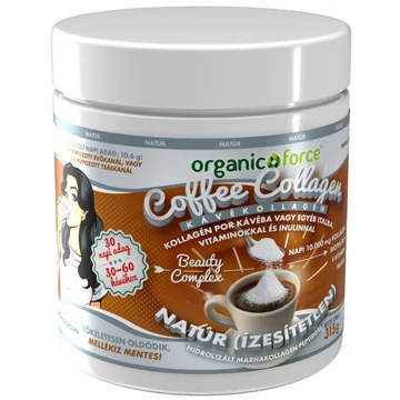 NATÚR Coffee Collagen – Kávékollagén, Kollagén por kávéba vagy egyéb italba vitaminokkal