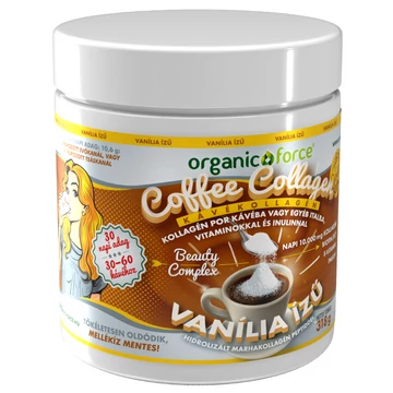 VANÍLIA ízű Coffee Collagen – Kávékollagén, Kollagén por kávéba vagy egyéb italba vitaminokkal