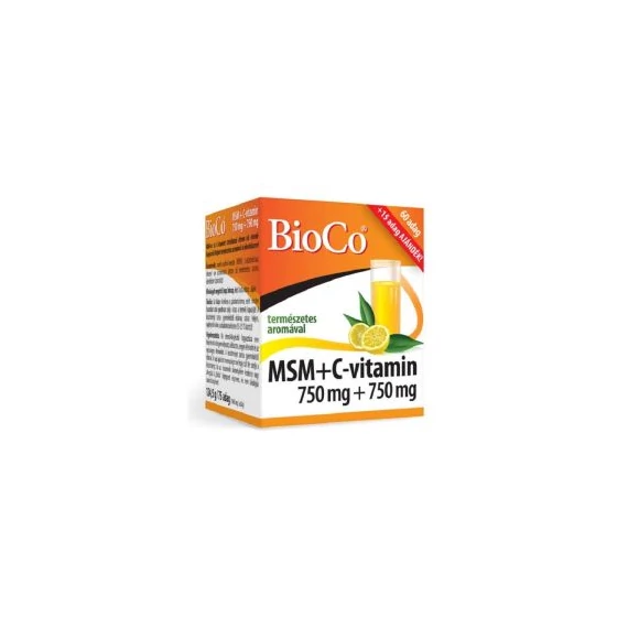 BioCo MSM+C-vitamin 750 mg + 750 mg 124,5g