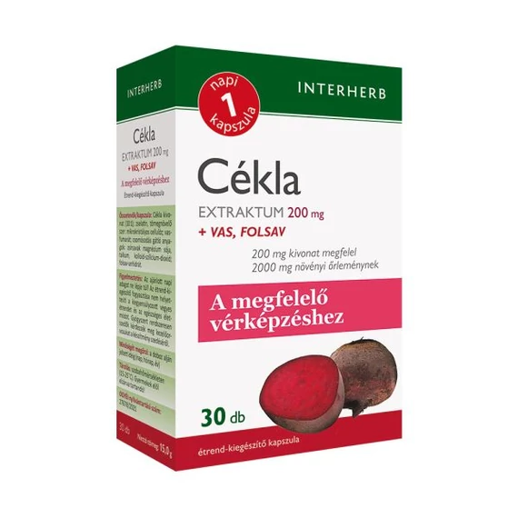 Interherb NAPI1 Cékla Extraktum 200mg 30 db