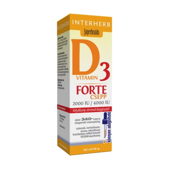 Interherb D3 Vitamin FORTE csepp 20 ml