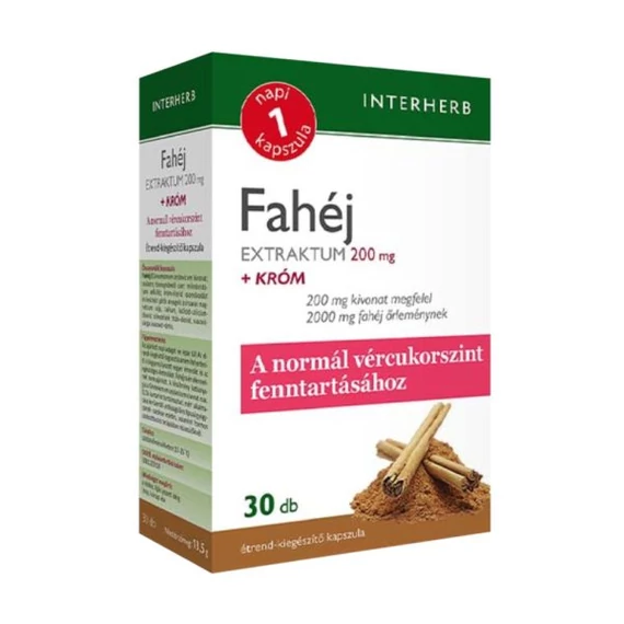 Interherb NAPI1 Fahéj Extraktum 200mg 30 db