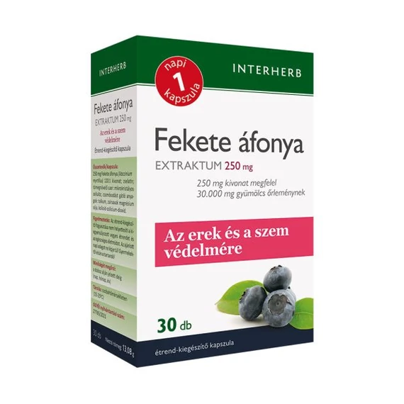 Interherb NAPI1 Fekete áfonya Extraktum 250 mg 30 db