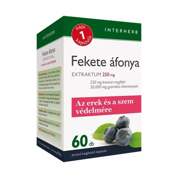 Interherb NAPI1 Fekete áfonya Extraktum 250 mg 60 db