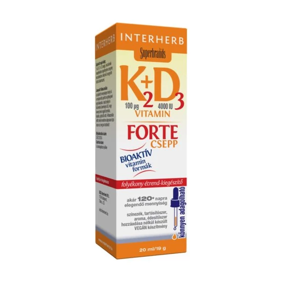 Interherb K2+D3 Vitamin FORTE csepp 20 ml