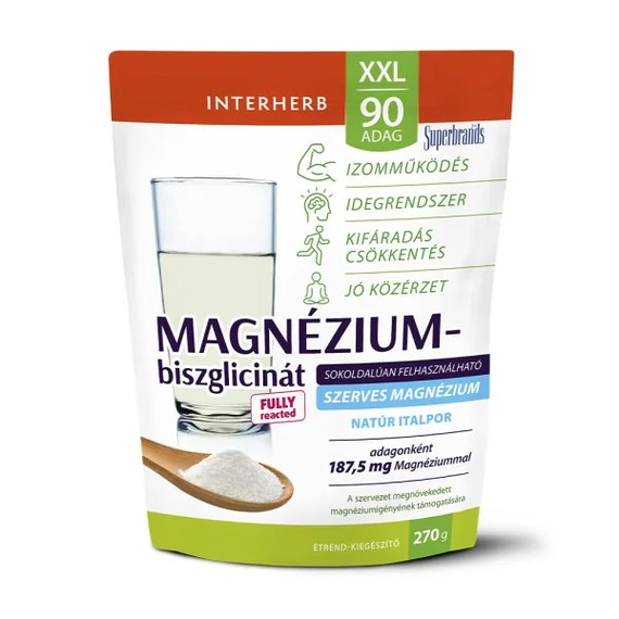 Interherb XXL 90 adag Magnézium-biszglicinát NATÚR italpor 270g