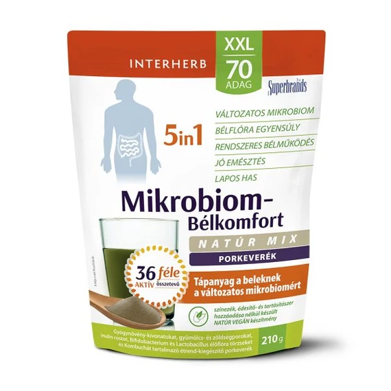 Interherb XXL 70 adag Mikrobiom-Bélkomfort 5in1 porkeverék Natúr Mix 210g