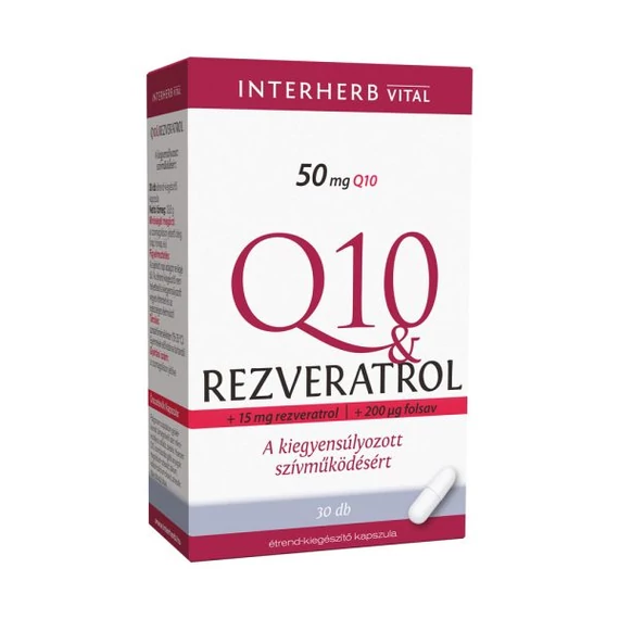 Interherb Q10 & Rezveratrol kapszula 30db