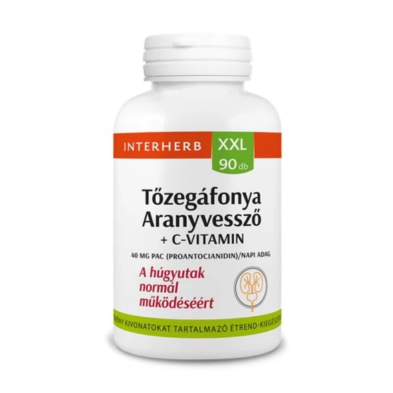 Interherb XXL 90 db Tőzegáfonya&Aranyvessző&C-vitamin kapszula