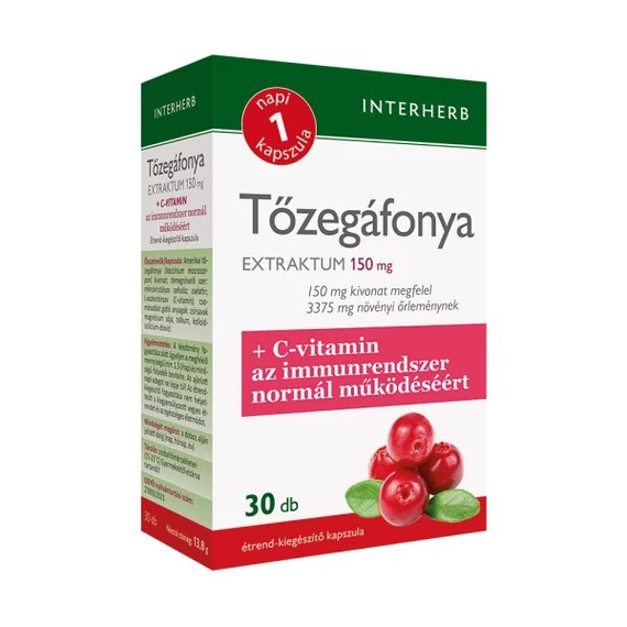 Interherb NAPI1 Tőzegáfonya Extraktum 150 mg 30 db