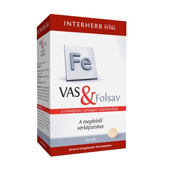 Interherb Vas + Folsav tabletta 60 db