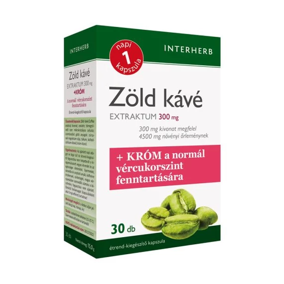 Interherb NAPI1 Zöld kávé Extraktum 300 mg+KRÓM 30 db