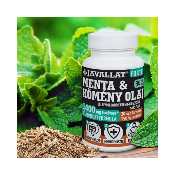 Javallat® Forte Menta & Kömény olaj kapszula 60db