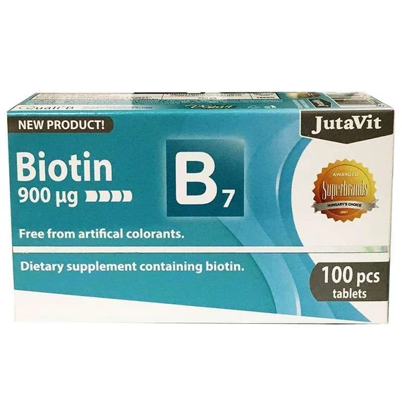 JutaVit Biotin - B7-vitamin tabletta 100db