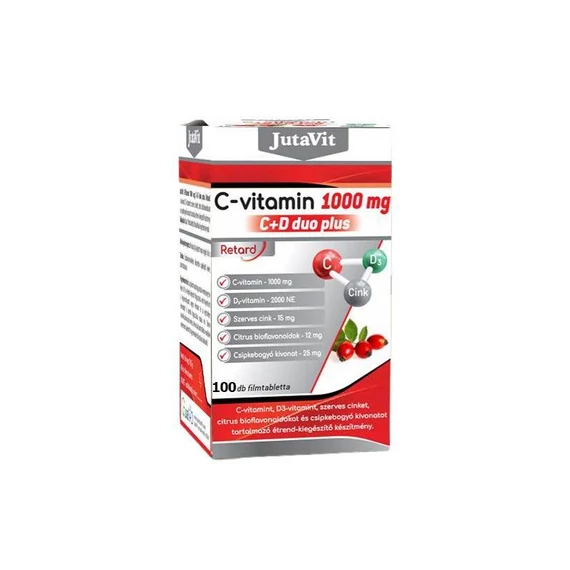 JutaVit C-vitamin 1000mg C+D DUO Plus filmtabletta 100db
