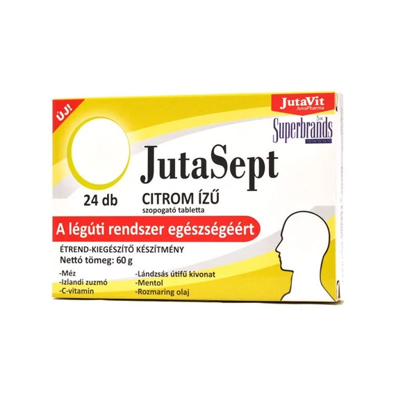 Jutavit Jutasept szopogató tabletta Citrom 24db