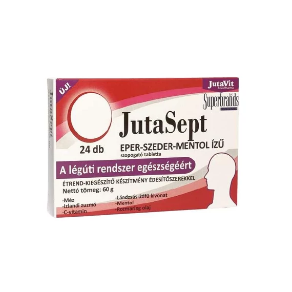 JutaVit JutaSept szopogató tabletta Eper-Szeder-Mentol 24 db