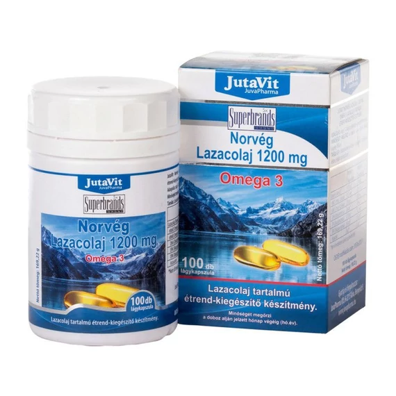 JutaVit Norvég lazacolaj 1200 mg Omega 3 100db