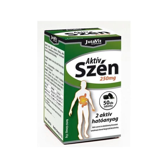 JutaVit Aktív szén tabletta 250 mg 50db
