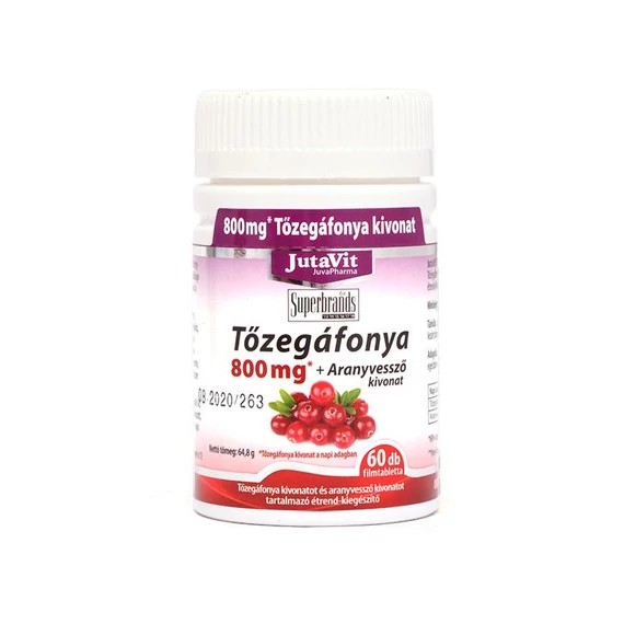 Jutavit tőzegáfonya 800mg + aranyvessző kivonat 60db
