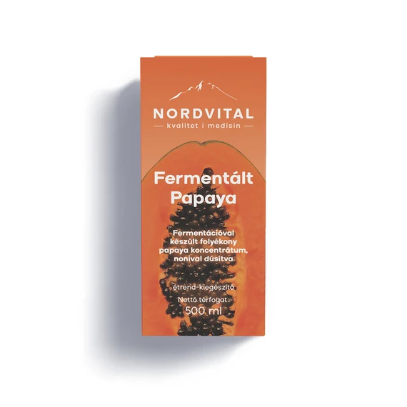Nordvital fermentált papaya koncentrátum+noni 500 ml