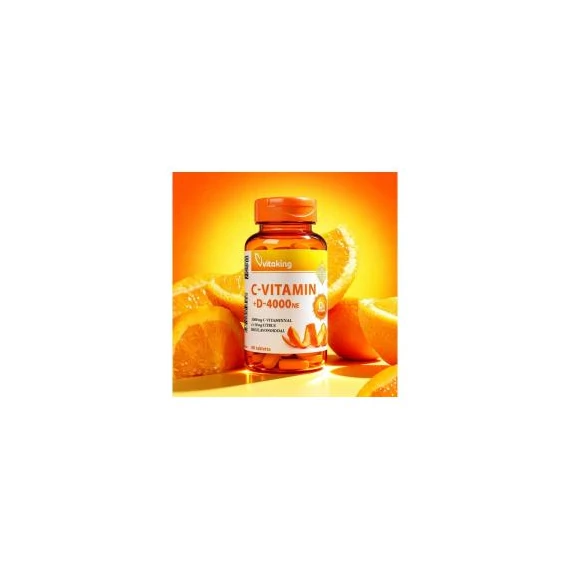 Vitaking C-1000 + D-4000 NE vitamin tabletta 90db
