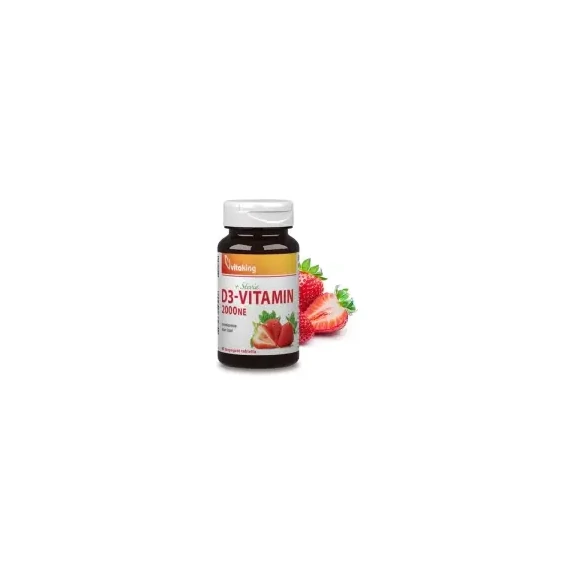 Vitaking epres D3-vitamin 2000 NE szopogató tabletta 90 db