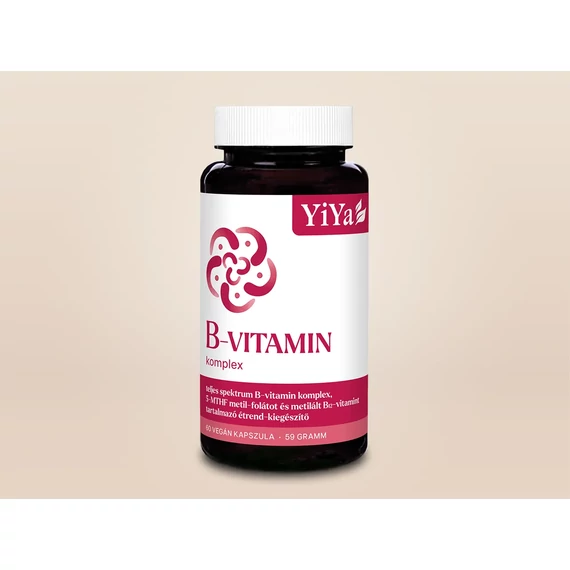 YiYa B-vitamin komplex - teljes spektrum B-vitamin komplex, metil-foláttal és metilált B12-vel! 60db
