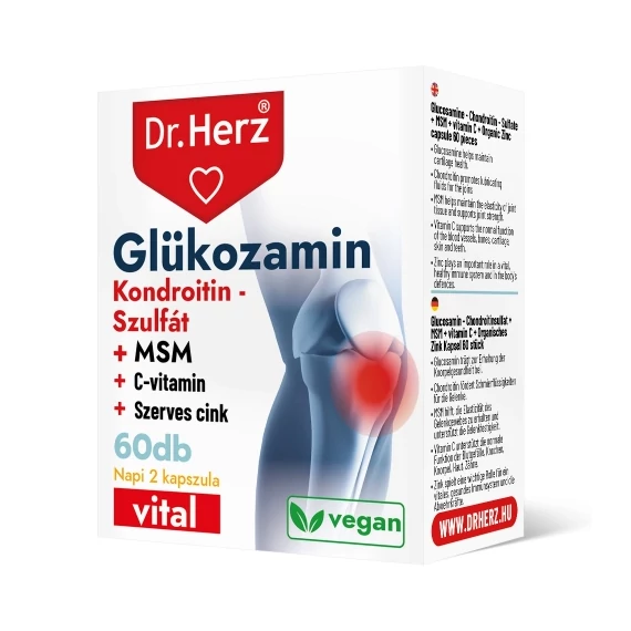 Dr Herz Glükozamin + Kondoritin-szulfát + MSM kapszula 60db