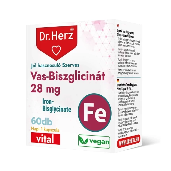 Dr Herz Vas-biszglicinát 28mg kapszula 60db