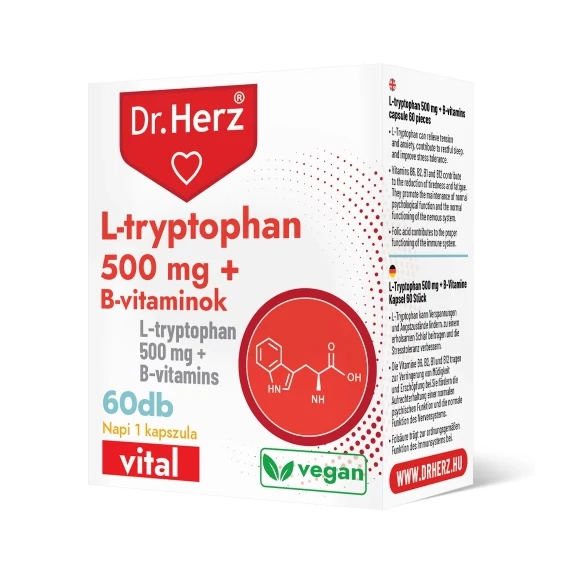 Dr Herz L-tryptophan 500mg + B-vitaminok