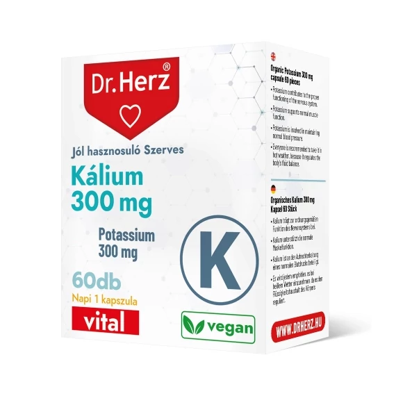 Dr Herz Szerves Kálium 300mg 60db