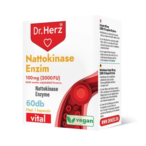 Dr Herz Nattokinase enzim 100mg 2000FU kapszula 60db
