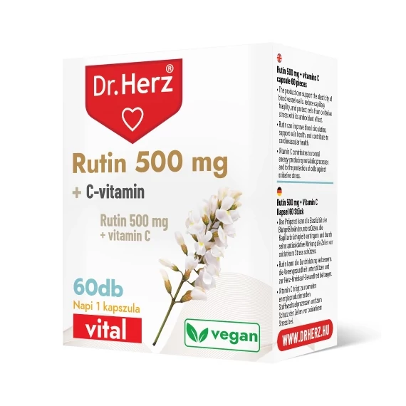 Dr Herz Rutin 50mg + C-vitamin kapszula 60db