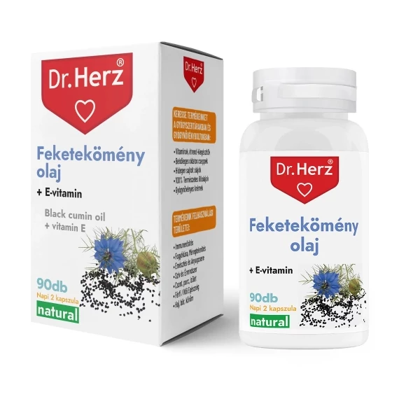 Dr Herz Feketekömény olaj 500mg + E-vitamin kapszula 90db