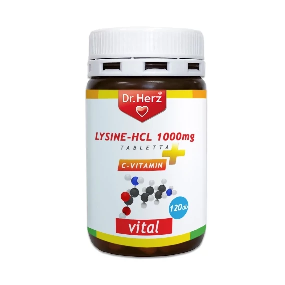 Dr Herz Lysine-HCL 1000mg  + C-vitamin kapszula 120db 