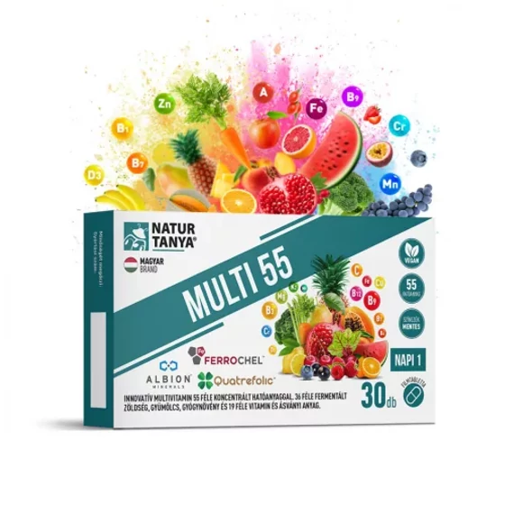 NaturTanya Multi 55 fermentált multivitamin filmtabletta 30db