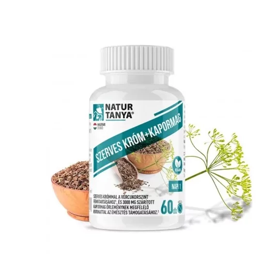 NaturTanya Szerves króm + kapormag tabletta 60db